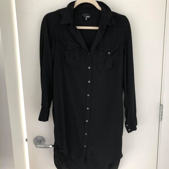 Black Wilfred Free Veronika Shirt Dress Midi - Picture 4 of 4